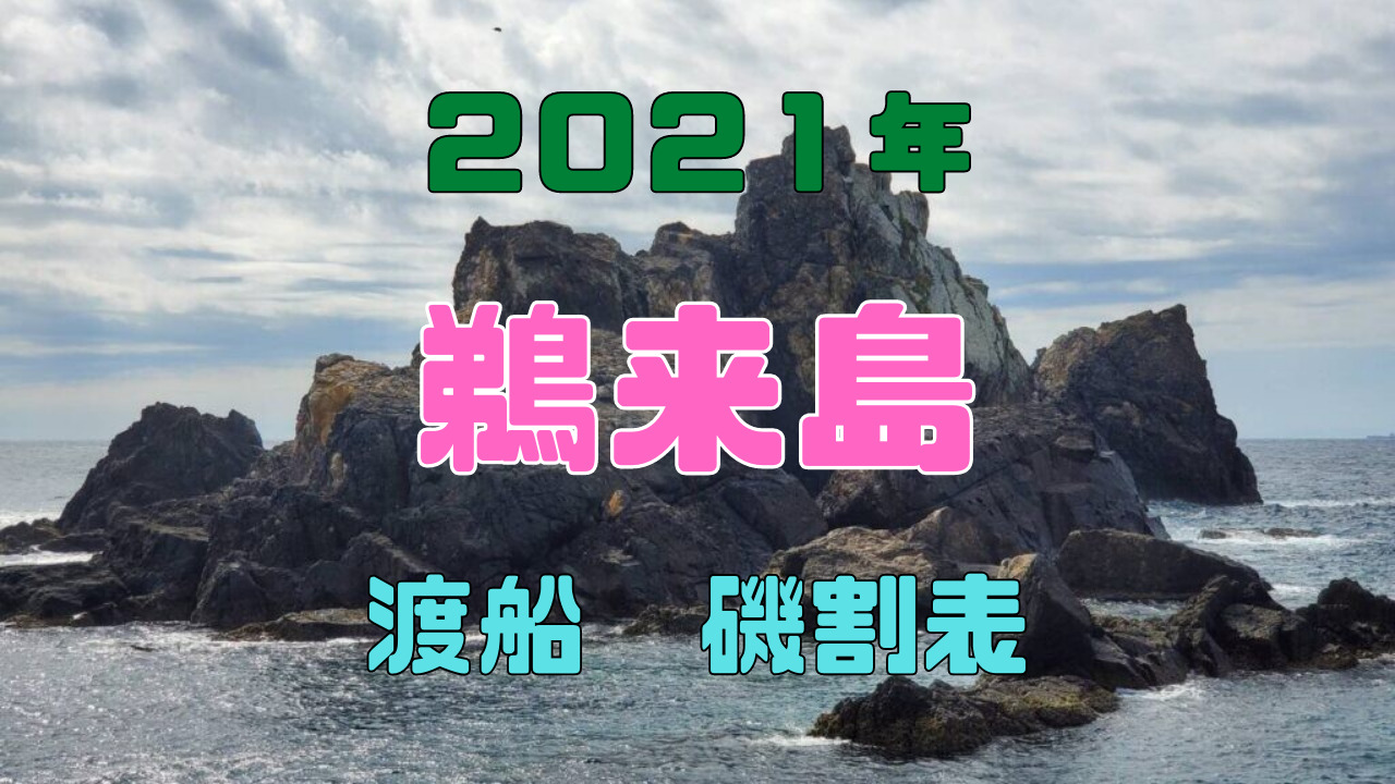 ２０２１年 高知県鵜来島 渡船磯割表 フィッシング高知